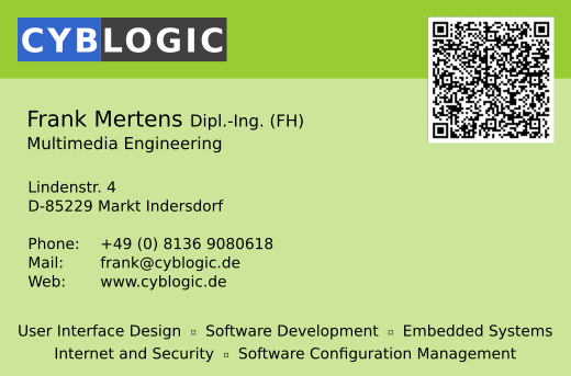 business card back